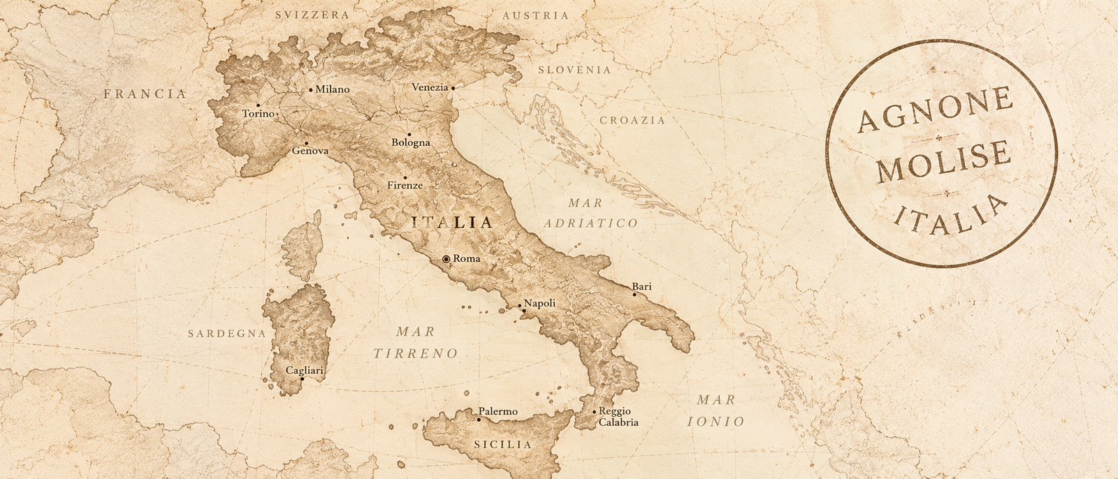 Historic map of Italy